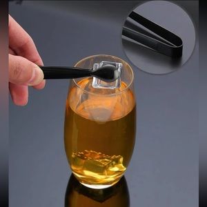 🧊 Awesome Gun Black Stainless Steel Ice Tongs 🧊